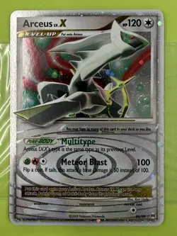 Pokemon TCG 2009 Platinum Arceus LV.X Holo Rare Card 95/99 Near Mint - Image 1