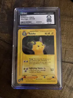 Raichu CGC Record Holder 27/144 Skyridge 1 of 1 Pokemon Card - Image 1