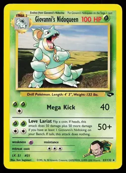 Giovanni's Nidoqueen 23/132 Unlimited Rare Gym Challenge Pokemon Card - Image 1