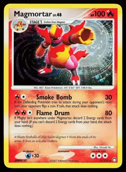 Magmortar 12/123 Holo Rare Mysterious Treasures Pokemon Card - Image 1