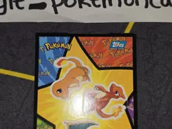 Charmander, Charmeleon & Charizard #8 Topps Sticker Card LP front/NM back - Image 3