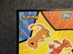 Charmander, Charmeleon & Charizard #8 Topps Sticker Card LP front/NM back - Image 5