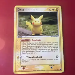 Ditto 63/113 Pikachu 2005 Delta Species Non Holo Pokemon Card TCG HP/Damaged - Image 1