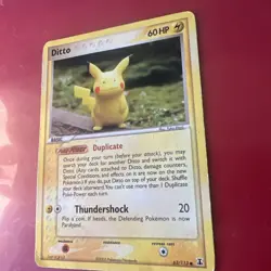 Ditto 63/113 Pikachu 2005 Delta Species Non Holo Pokemon Card TCG HP/Damaged - Image 2