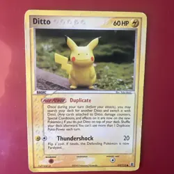 Ditto 63/113 Pikachu 2005 Delta Species Non Holo Pokemon Card TCG HP/Damaged - Image 5