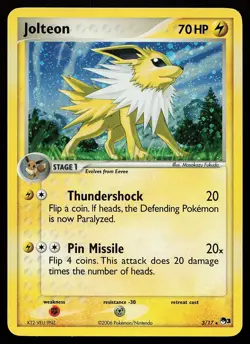Jolteon 3/17 Holo Rare POP Series 3 Pokemon Card - Image 1