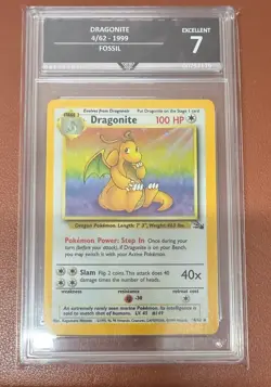 Dragonite 4/62 Fossil 1999 Rare holo - Pokemon Card - get graded 7 Excellent - Image 1