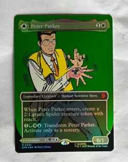 Peter Parker, Amazing Spider-Man (232) Borderless Foil Mythic (SPM) MTG - Image 1