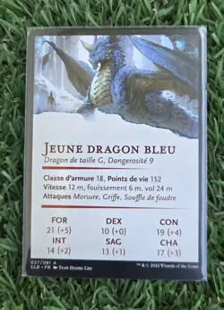 MTG Magic Baldur’s Gate Art Serie #27 Jeune Dragon Bleu V2 27 VF Fr 🇨🇵 - Image 3