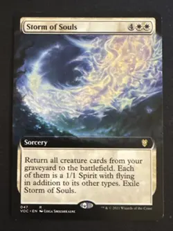 1x Storm of Souls (47) Extended Art Commander: Innistrad: Crimson Vow LP MTG - Image 1