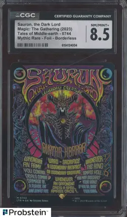 2023 Magic The Gathering MTG Foil Borderless Sauron The Dark Lord 0744 CGC 8.5 - Image 1