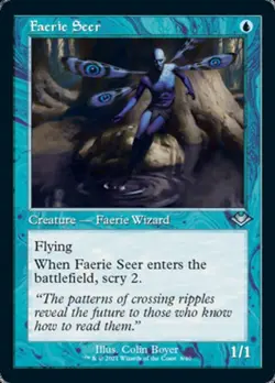 MTG FAERIE SEER FOIL EXC - SPIRITELLO VEGGENTE - MH2 RETRO EN - MAGIC - Image 1