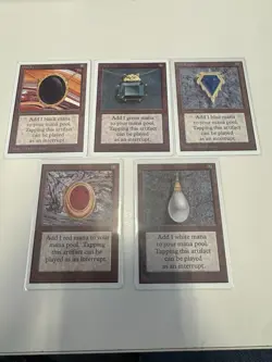 Mox Ruby/Jet/Pearl/Emerald/Sapphire Unlimited 2ED Playtest X 1 Of Each - Image 1
