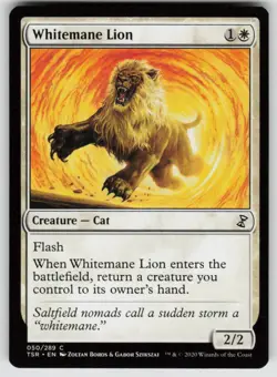 Whitemane Lion 50 Common Time Spiral: Remastered Magic: The Gathering Near Mint - Image 1