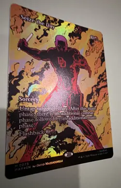 Seize the Day (Borderless) Marvel Universe Eternal-Legal Foil Mtg M/NM Mythic 73 - Image 1