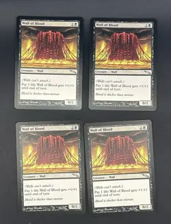 MTG Magic Mirrodin X4 Playset Wall of Blood LP-NM - Image 1