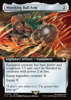 Wrecking Ball Arm 128 - NM Extended Art - Final Fantasy Commander - MTG - Image 1