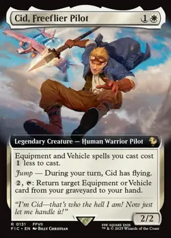 Cid, Freeflier Pilot 131 - NM FOIL Extended Art - Final Fantasy Commander - MTG - Image 1