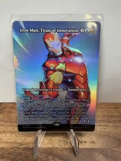 Iron Man, Titan of Innovation (Borderless) M0091 NM Foil TCG MTG Marvel - Image 1