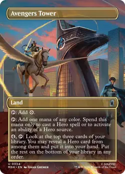 Avengers Tower (Borderless) 334 Uncommon Foil MTG MSH NM - Image 1