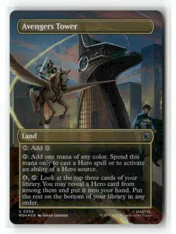 Avengers Tower (Borderless) 334 Uncommon Foil MTG MSH NM - Image 2