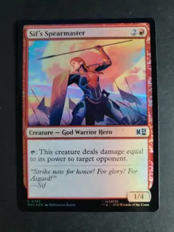 Sif's Spearmaster (Foil) Common MTG Marvel Super Heroes Commander - Image 1