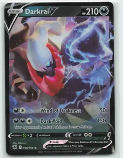2022 Pokemon, Astral Radiance, #98/189 Darkrai V, Holo Ultra Rare NM - Image 1