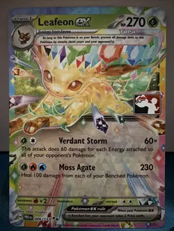 Pokemon TCG Leafeon ex 006/131 Prize Pack Series 7 Stamped Holo Tera - Image 1
