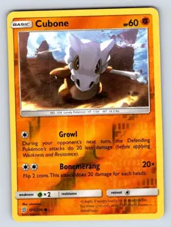 Cubone 105/236 Common Unified Minds Pokemon Reverse Holo Near Mint - Image 1
