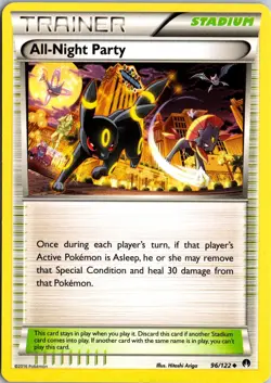 All-Night Party 96/122 Uncommon BREAKpoint Pokemon Near Mint - Image 1