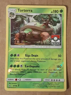 Pokemon Torterra 9/156 League Reverse Holo Promo LP See Pictures - Image 1