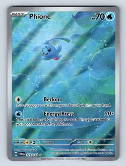 Phione 175/167 Illustration Rare Twilight Masquerade Pokemon Holo Near Mint - Image 1