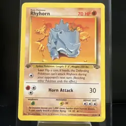 Rhydon 1st Edition Jungle 45/64 LP/MP Pokemon TCG - Image 1