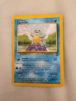 Squirtle 93/130 Common Base Set 2 Pokemon Near Mint - Image 1