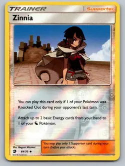 Zinnia 64/70 Uncommon Dragon Majesty Pokemon Reverse Holo Lightly Played - Image 1