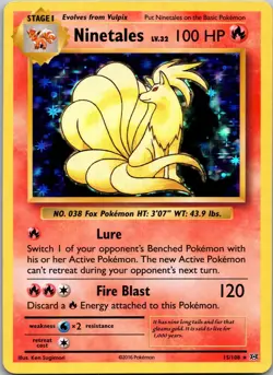Ninetales 15/108 Evolutions Pokemon TCG Holo R LP - Image 1