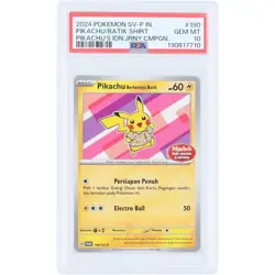 Pokemon Pikachu Berkemeja Batik #190 PSA 10 Indonesian Journey SALE!!! - Image 1
