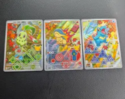 Pokemon First Partner Series 2 Chikorita, Cyndaquil, Totodile🔥💎3 (All 10s) - Image 1