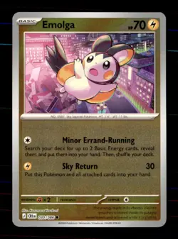 Emolga 030/086 Common Chaos Rising Pokemon Reverse Holo Near Mint - Image 1