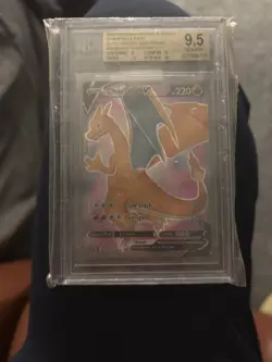 Pokemon TCG Champion's Path Charizard V SWSH050 Holo Promo BGS 9.5 Graded - Image 1