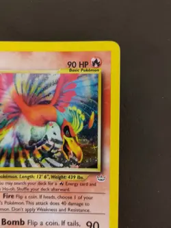 Pokemon TCG Ho-Oh #7 Neo Revelation Holo Rare Unlimited English 2000 LP 7/64 - Image 2
