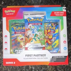 Pokemon TCG First Partner Illustration Collection Series 2 3 Packs Promo - Image 1