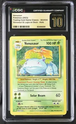 ✨✨ CGC 10 Pristine Venusaur Pokemon 003/034 Venusaur & Lugia Ex Deck Holo - Image 1
