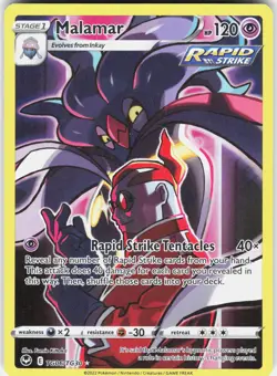 Malamar TG06/TG30 Holo Silver Tempest Trainer Gallery Pokemon NM/M - Image 1