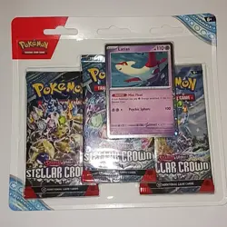 Pokemon TCG Stellar Crown Scarlet & Violet 3 Booster Pack Blister LATIAS *NEW* - Image 1