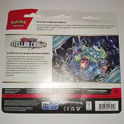 Pokemon TCG Stellar Crown Scarlet & Violet 3 Booster Pack Blister LATIAS *NEW* - Image 2