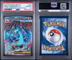 2025 POKEMON MEP EN-ME BLACK STAR PROMO #023 MEGA CHARIZARD X EX PSA 10 - Image 3
