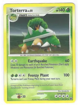 Torterra 30/100 Pokemon Majestic Dawn Rare - LP - Image 1