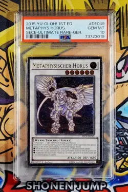 Yu-Gi-Oh! METAPHYS HORUS 1st Ed GERMAN SECE-DE049 PSA 10 Ultimate GEM MINT EN049 - Image 1