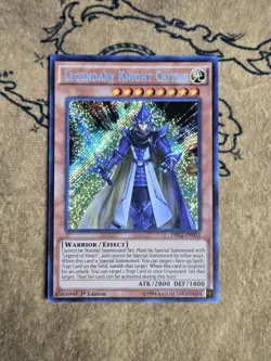 Yugioh Legendary Knight Critias DRL2-EN002 1st Edition Secret Rare LP - Image 1